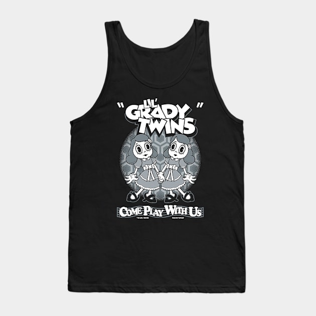 Lil Grady Twins - Creepy Cute - Spooky Goth Horror - Vintage Cartoon Tank Top by Nemons